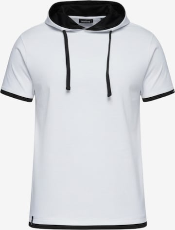 Ombre T-Shirt in Weiß: Vorderseite