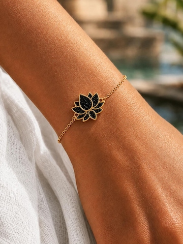 Alster Herz - Pulsera 'Bali Midnight Lotus' en oro