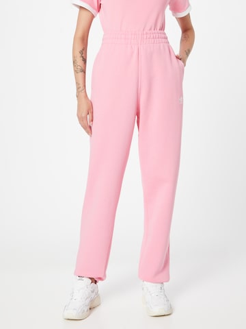 ADIDAS ORIGINALS Tapered Trousers 'Adicolor Essentials Fleece' in Pink: front