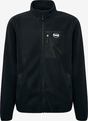 Hummel Fleece jas in Zwart: voorkant