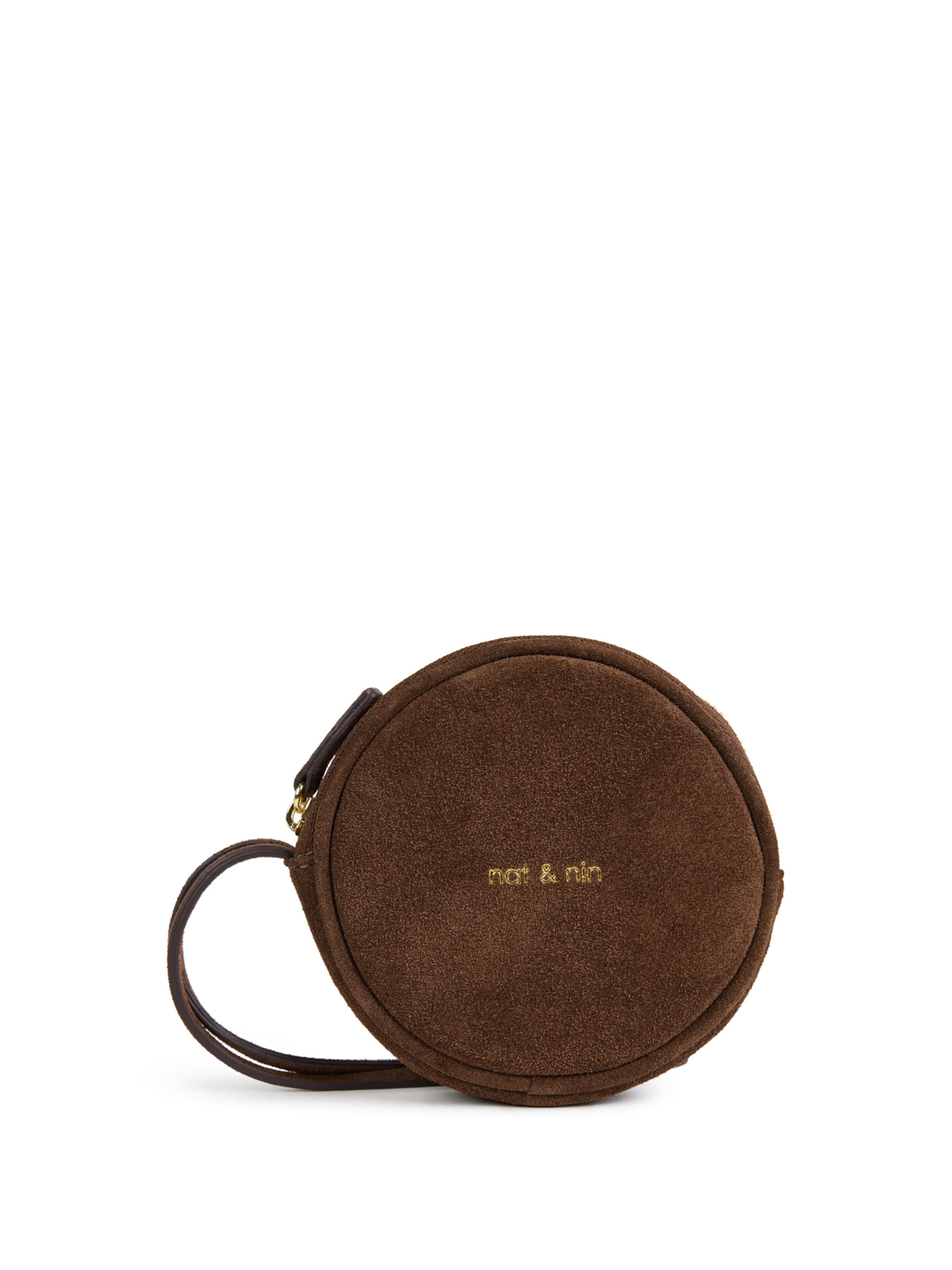 Nat&Nin Clutch 'Olia' in Bruin: voorkant