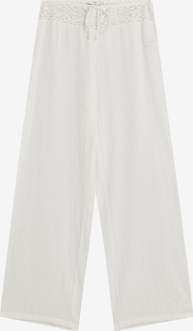 Wide leg Pantaloni de la Bershka pe bej: față