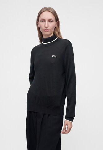 Pulover 'ESSENTIAL' de la Karl Lagerfeld pe negru