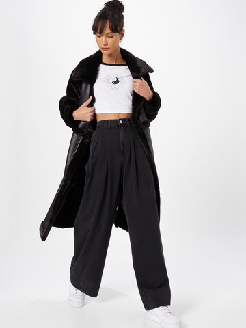 Monki Wide Leg Jeans in Schwarz