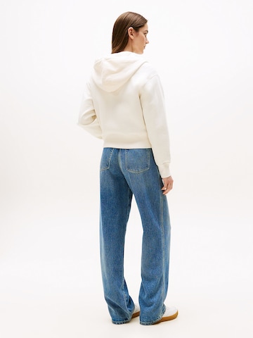 TOMMY HILFIGER Tepláková bunda - Biela