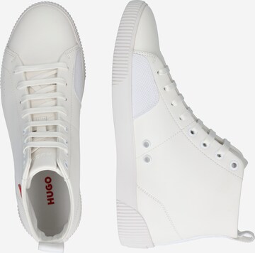 HUGO Red High-Top Sneakers 'Zero Hito' in White