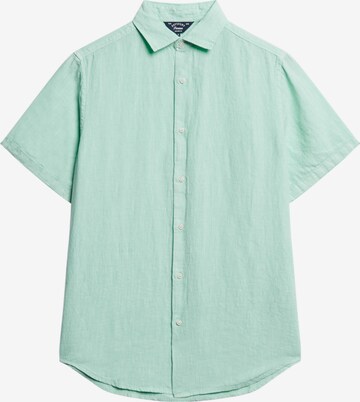 Superdry Comfort fit Button Up Shirt in Green: front