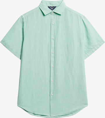 Superdry Button Up Shirt in Green: front