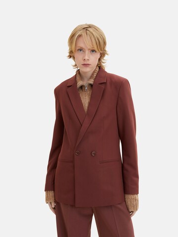 Blazer TOM TAILOR DENIM en marron : devant