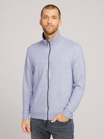 TOM TAILOR Sweatjacke in Grau: Vorderseite