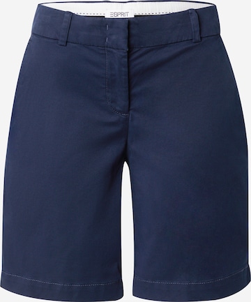 ESPRIT Regular Chino in Blauw: voorkant