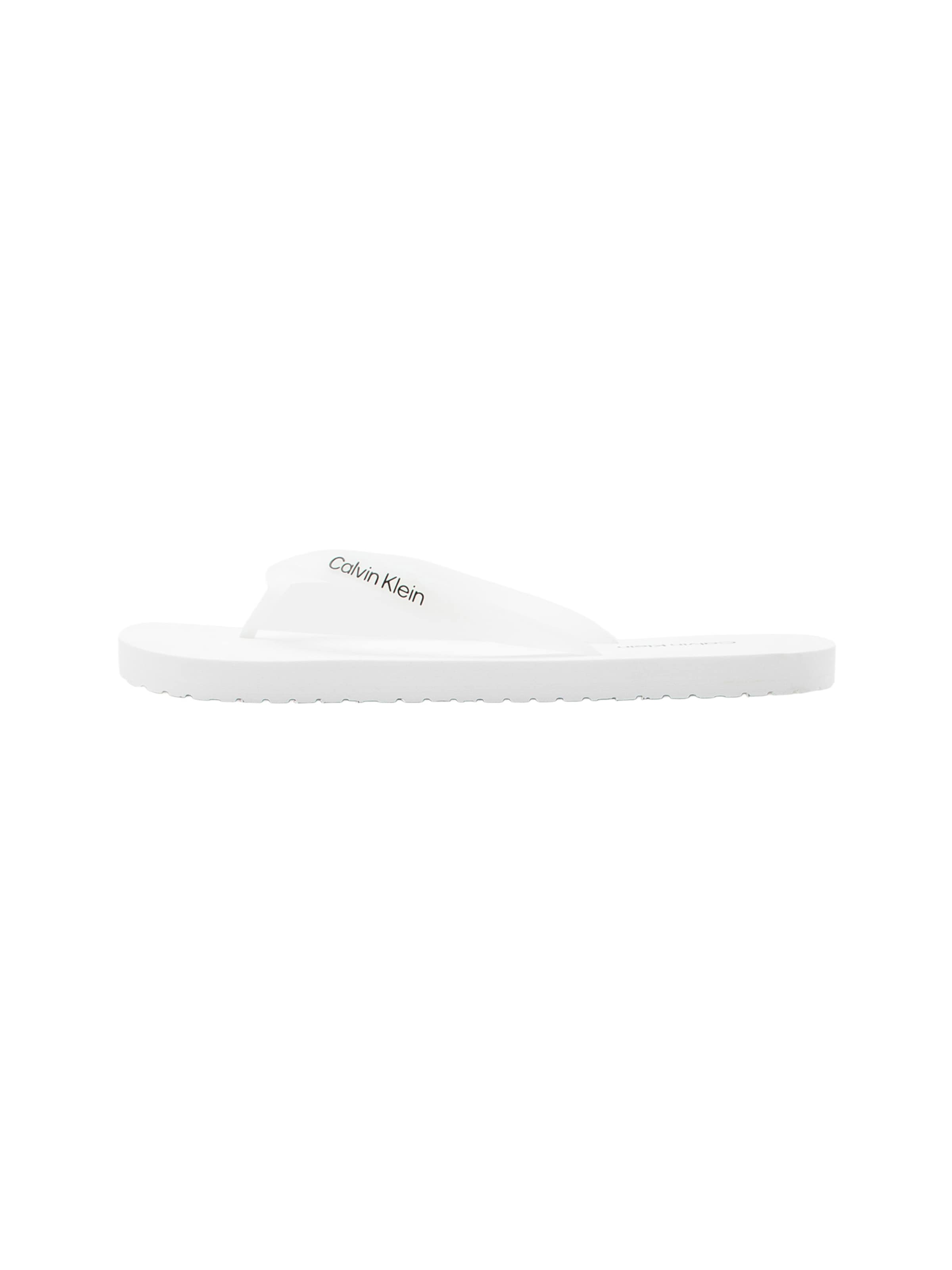 Tongs Calvin Klein en blanc : devant