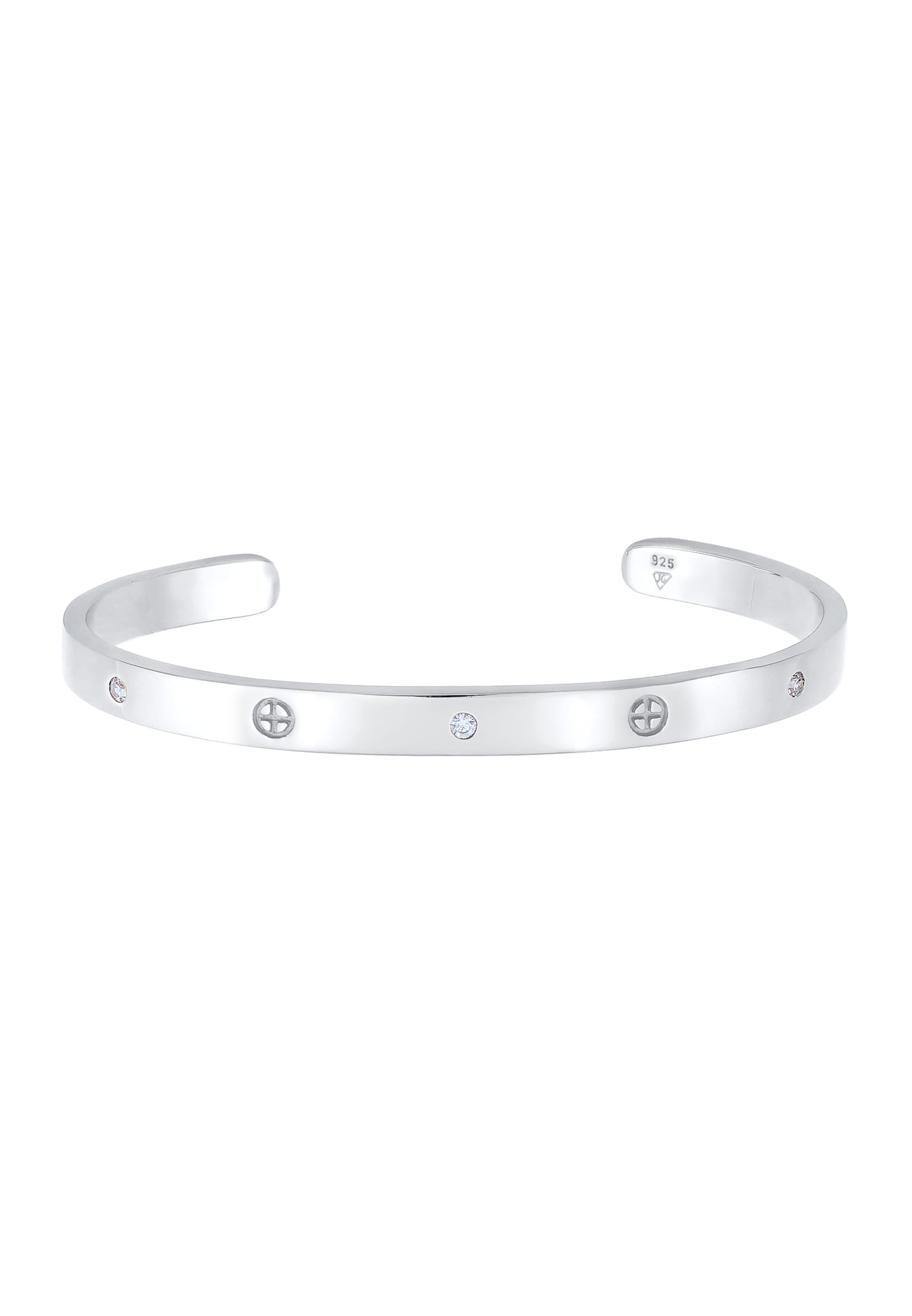 ELLI PREMIUM Armband 'Geo' in Silber: Vorderseite