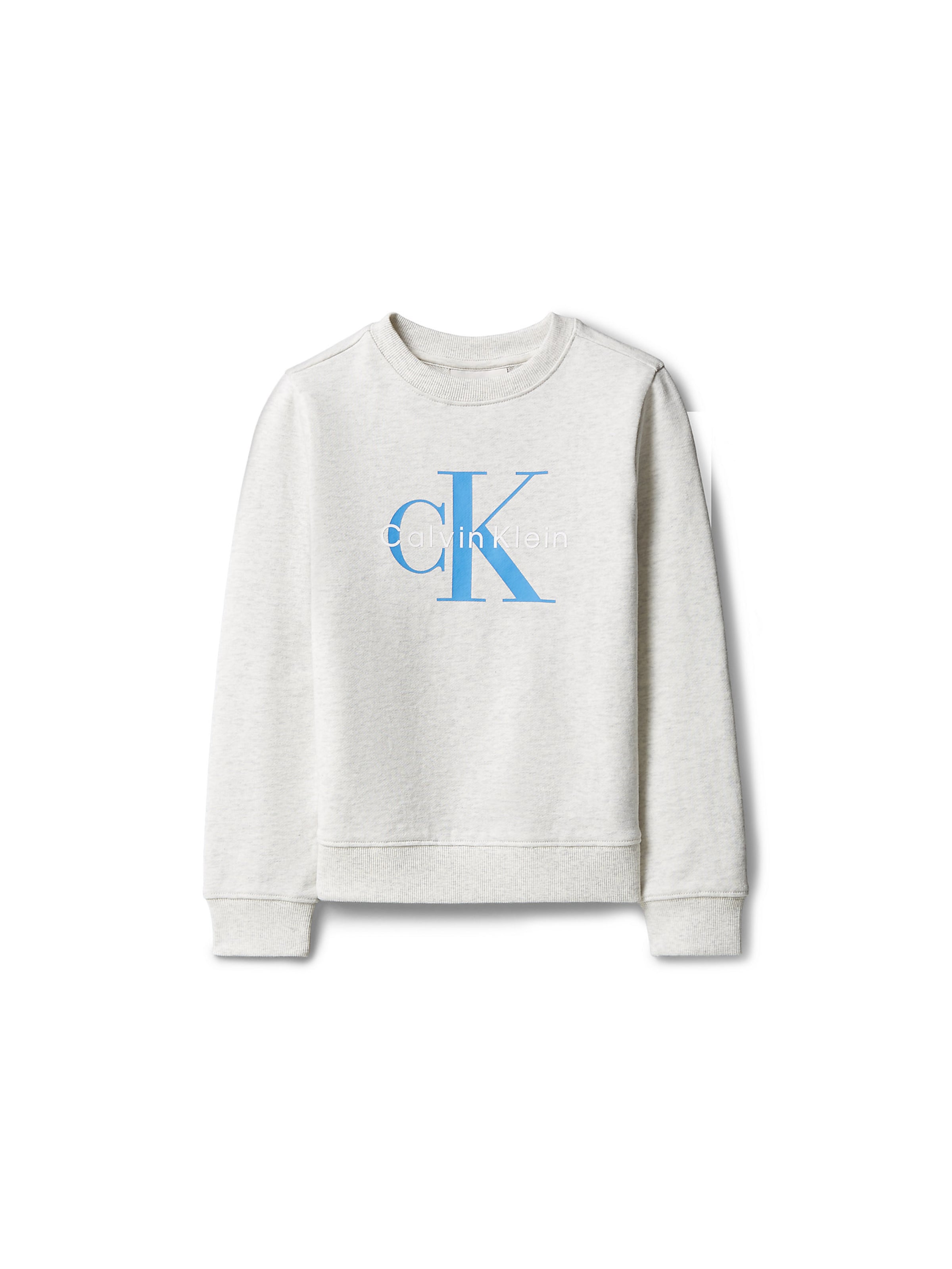 Sweat-shirt Calvin Klein Jeans en gris : devant