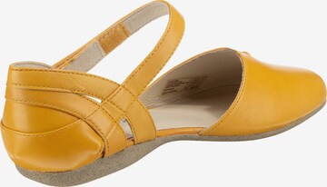 JOSEF SEIBEL Ballet Flats with Strap 'Fiona 67' in Yellow