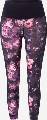 SKECHERS Skinny Sportbroek in Zwart: voorkant