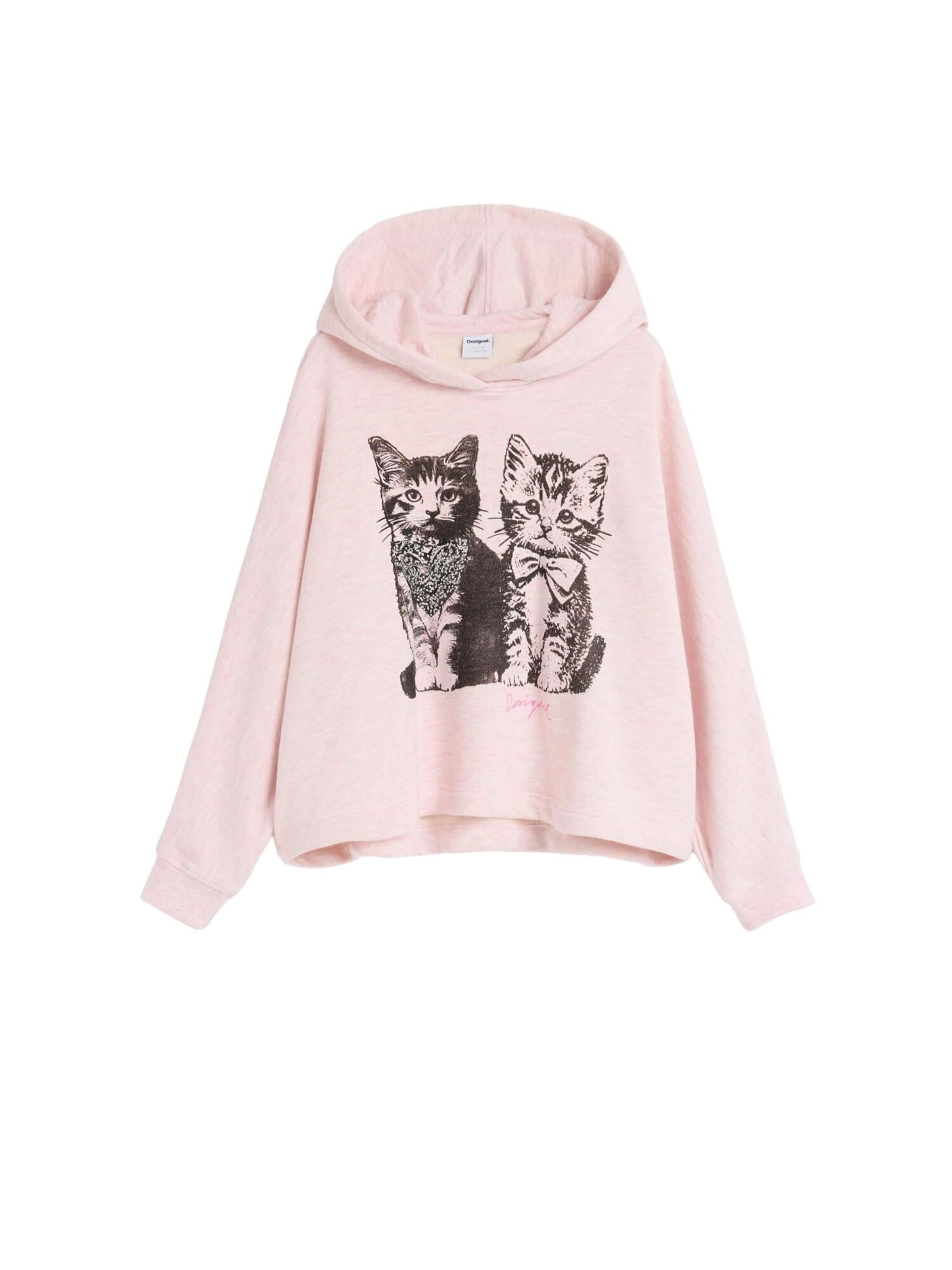 Desigual Sudadera en 152 en rosa claro / negro, Vista del producto