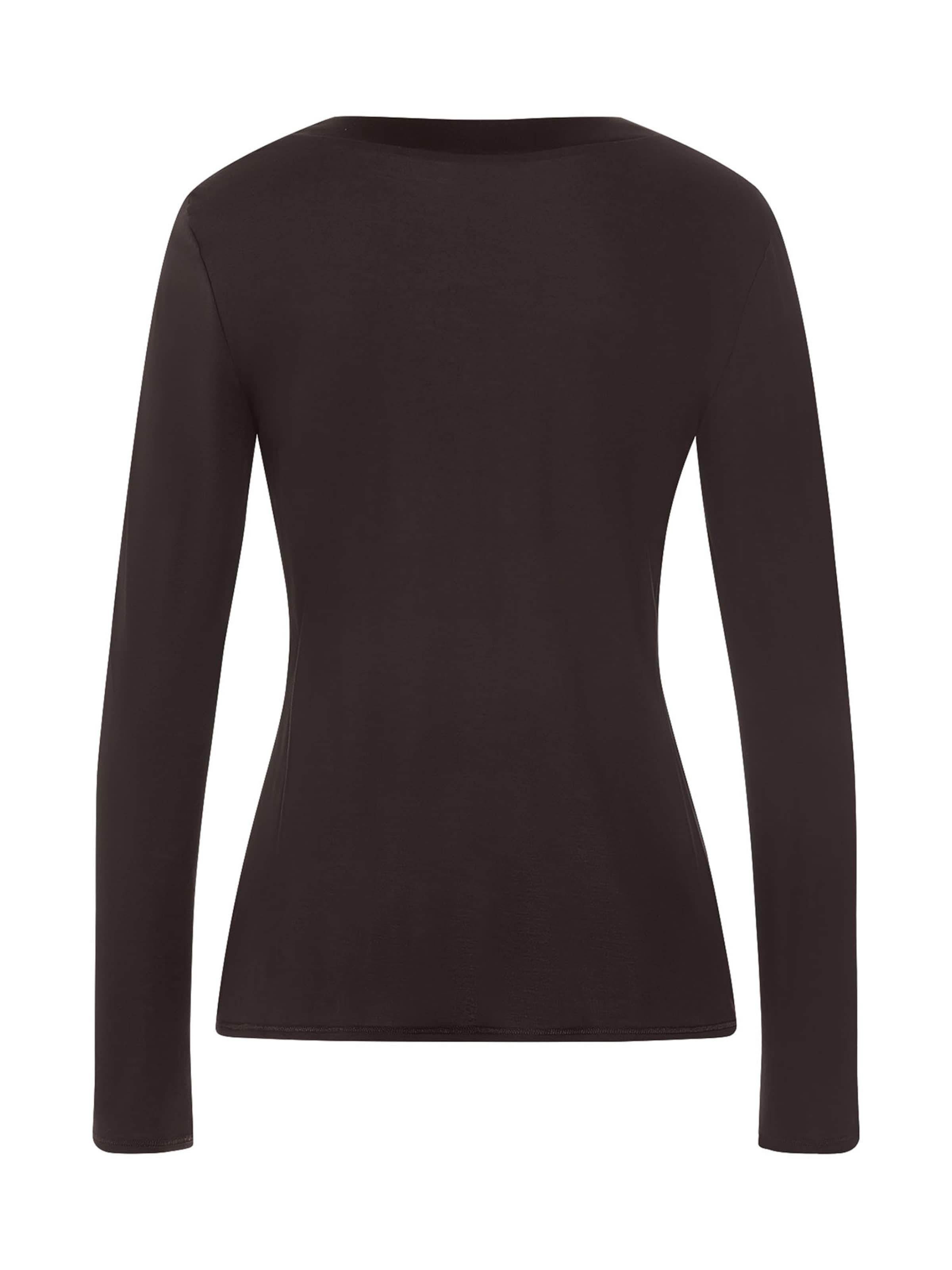 Hanro Shirt ' Grand Central ' in Bruin: voorkant