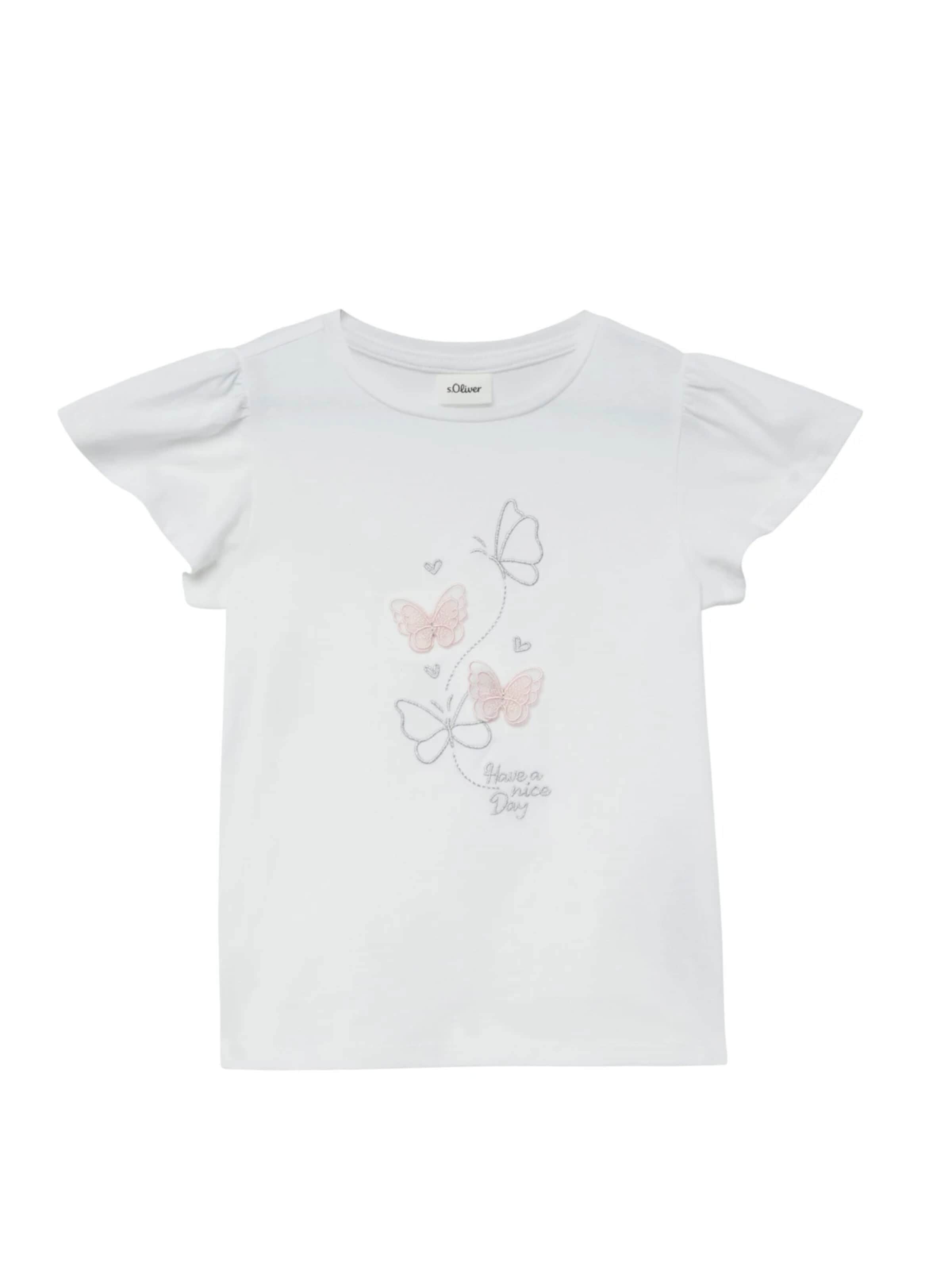 s.Oliver Shirt 's.Oliver - Meisjes t-shirt' in Wit: voorkant