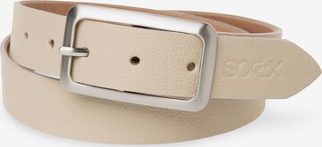 Soccx Belt in Beige: front