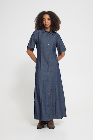 ICHI Dress in Blue: front