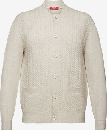 ESPRIT Gebreid vest in Beige: voorkant