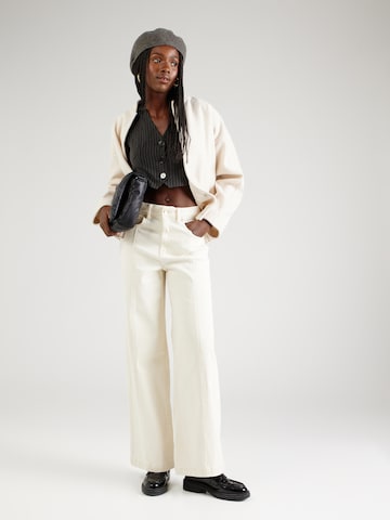 ONLY Wide Leg Jeans 'HOPE' in Beige