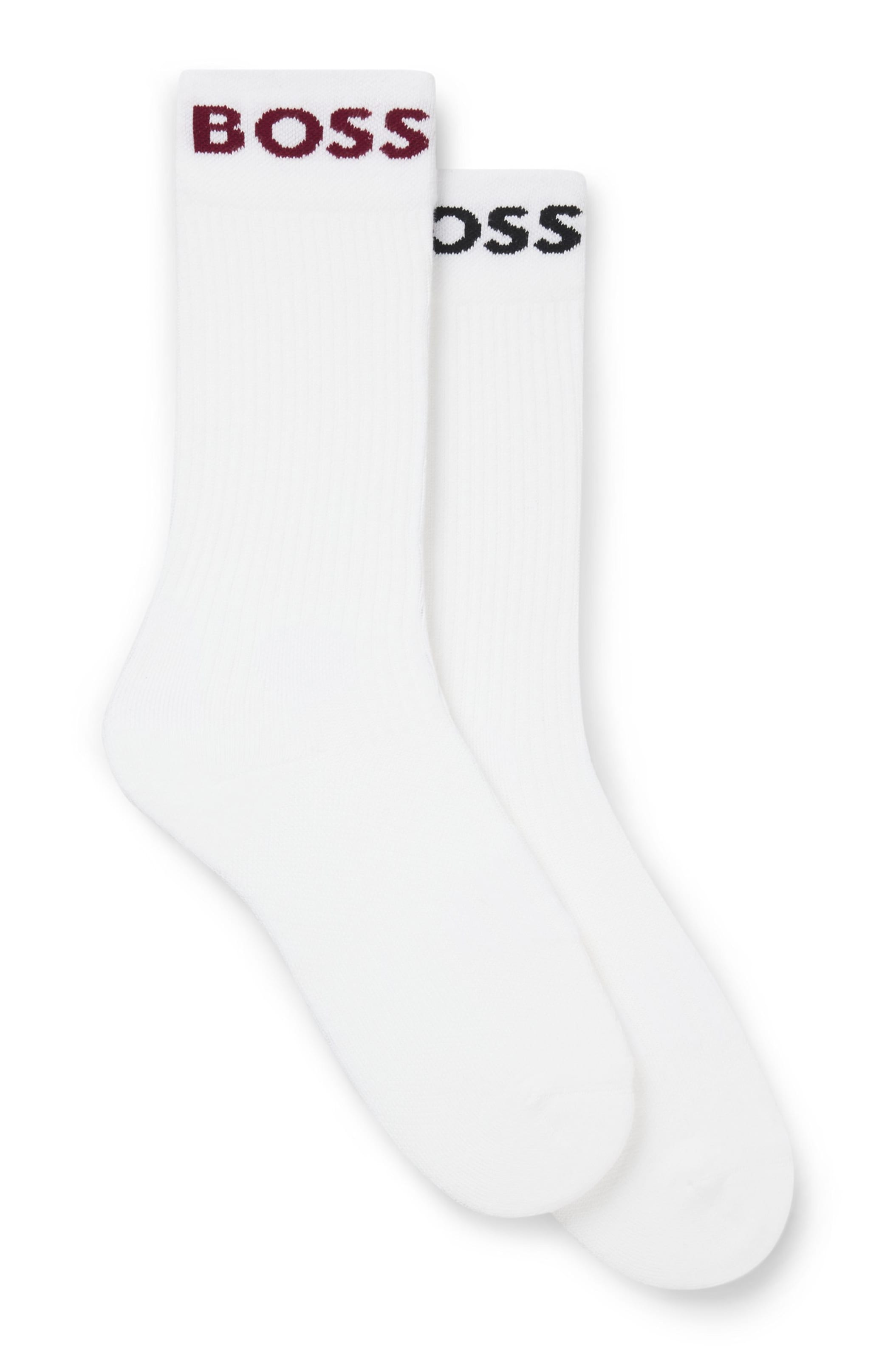 BOSS Socks in White: front