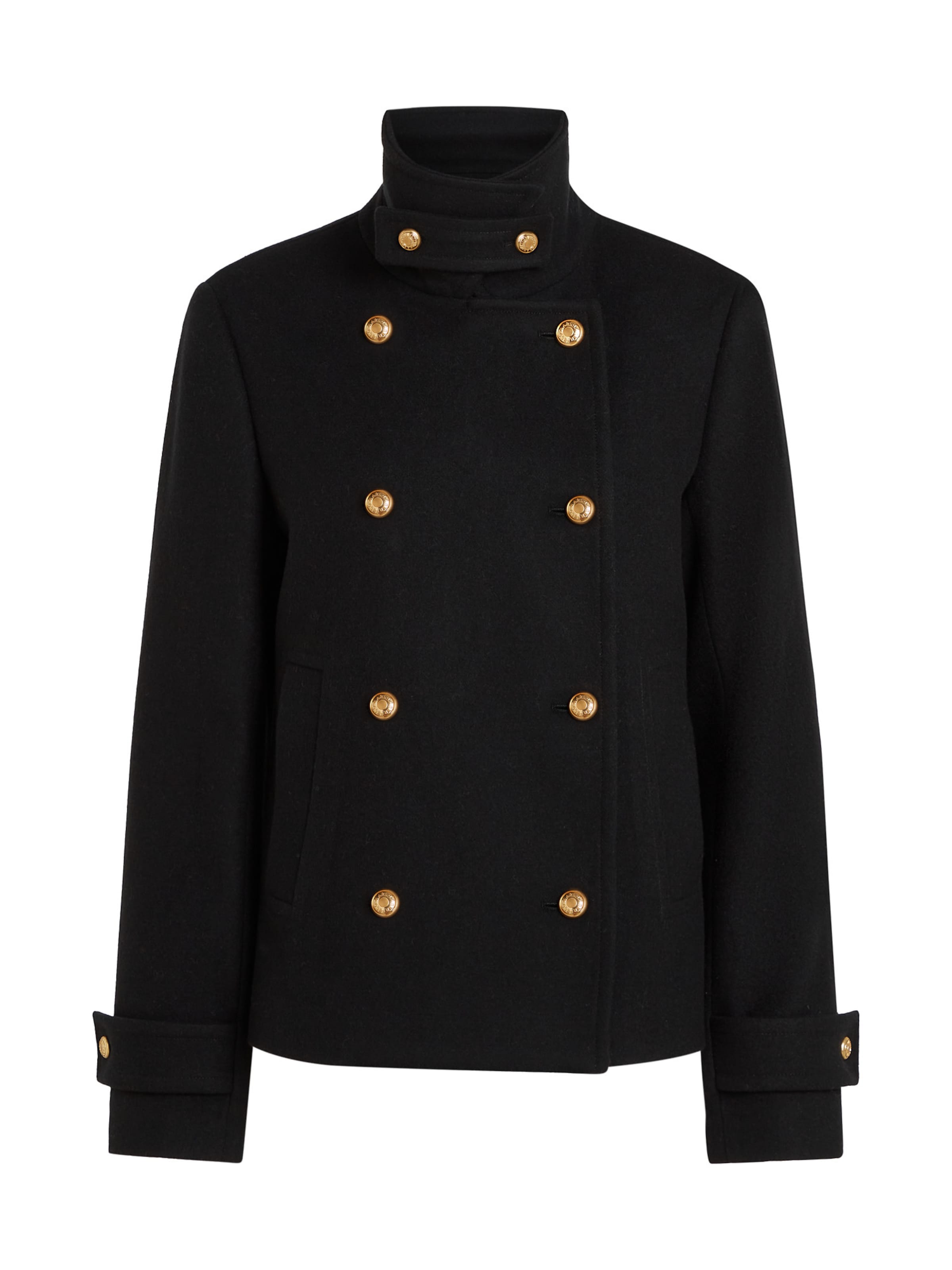 Karl Lagerfeld Přechodný kabát – černá: přední strana