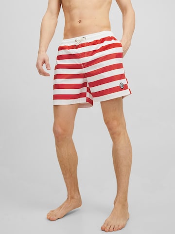 JACK & JONES Board Shorts 'Milos' in Red: front