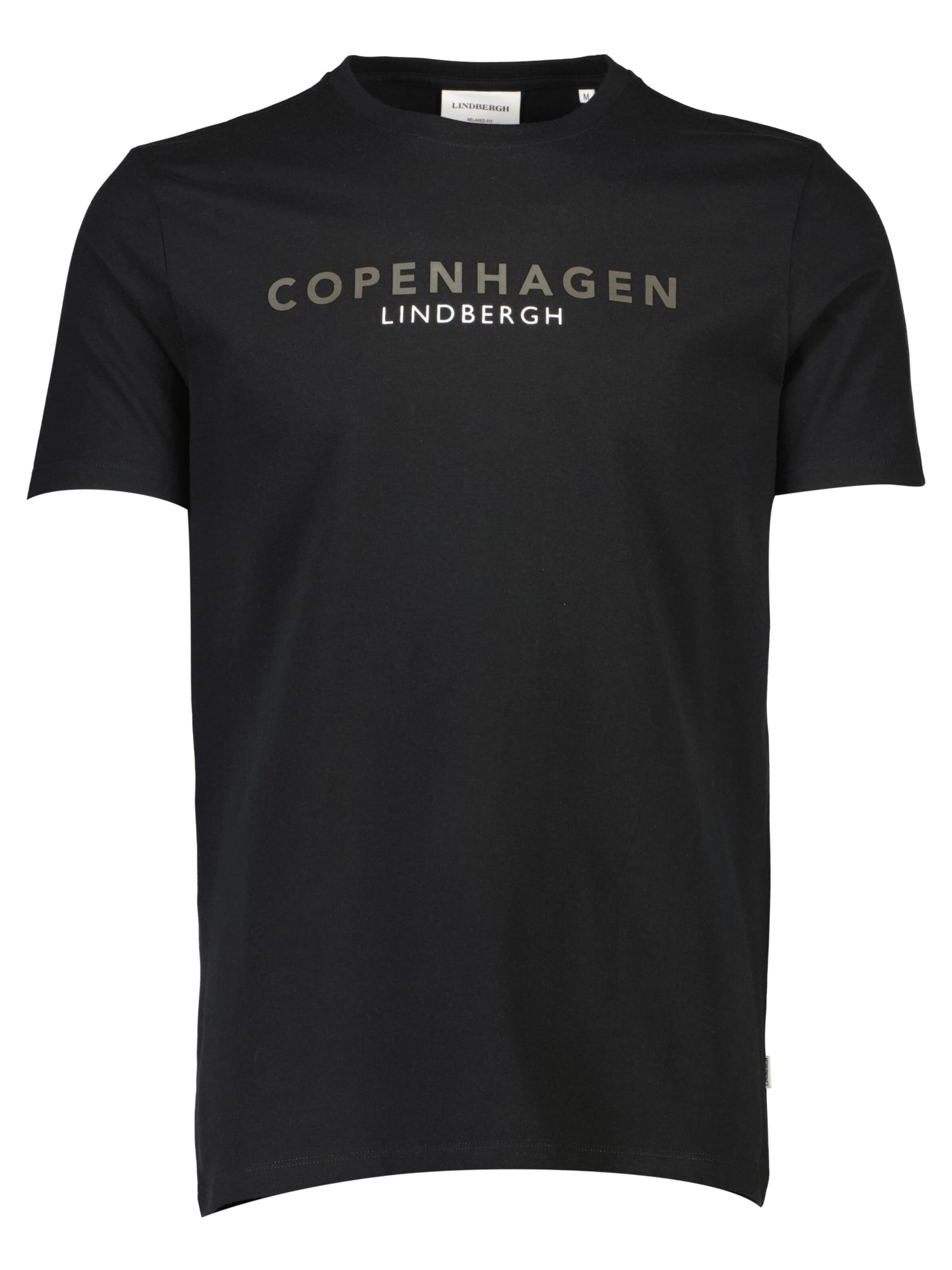T-Shirt Lindbergh en noir : devant