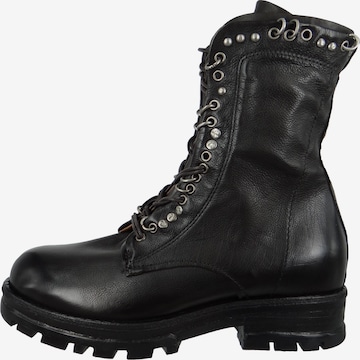 A.S.98 - Botim com fivela 'Enter' em preto: frente