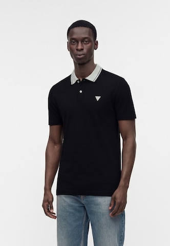 GUESS - Camiseta en negro: frente