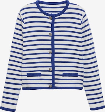 MANGO Gebreid vest 'ELIOT' in Blauw: voorkant