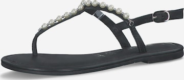 TAMARIS T-Bar Sandals in Black: front