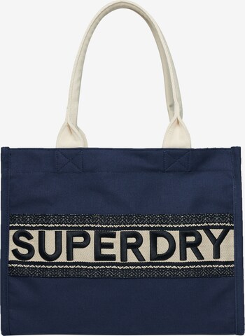 Superdry Handtas in Blauw: voorkant