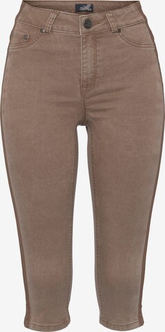 ARIZONA Skinny Jeans in Brown: front