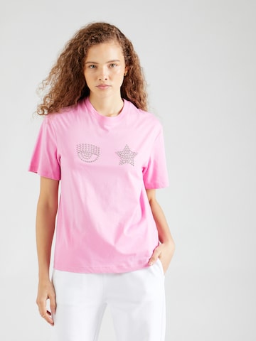 Chiara Ferragni Μπλουζάκι σε ροζ: μπροστά