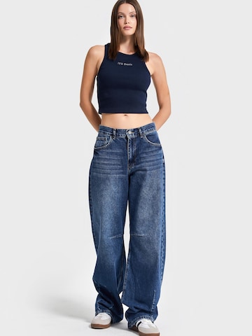 IT'S BASIC Baggy Jeans 'LUNA Baggy Mid Rise Jeans (Lenght 30)' in Blue