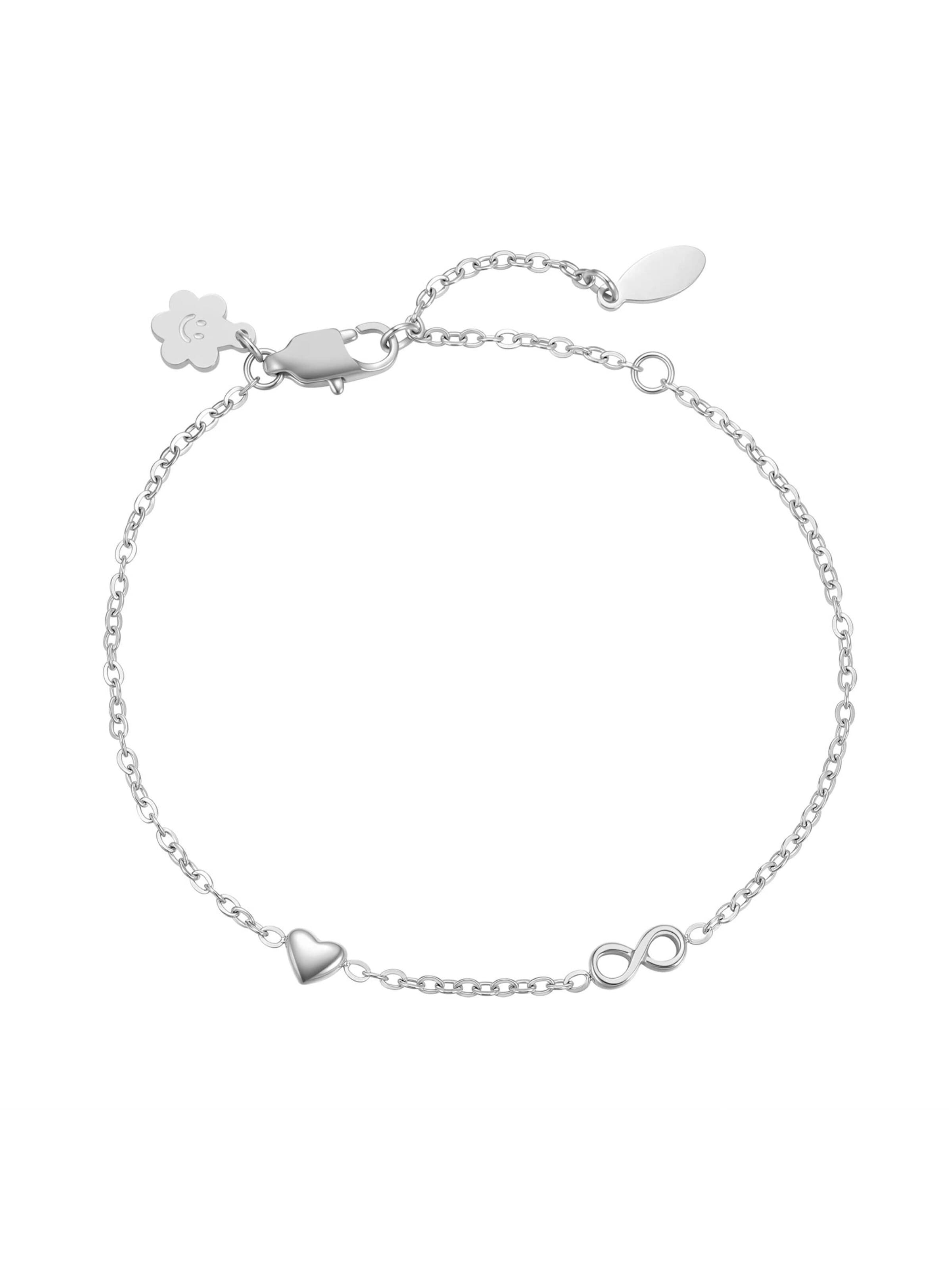 Bracelet 'Infinity Heart' Hey Happiness en argent