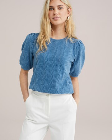 WE Fashion Sweater in Blue: front