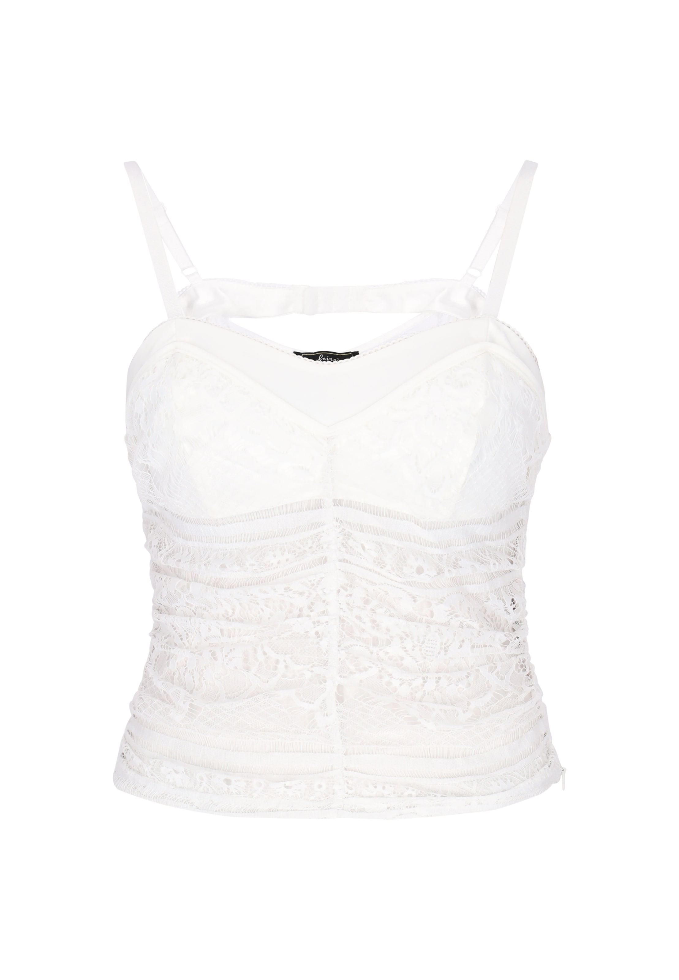 faina Top 'Festive' in Weiß: Vorderseite