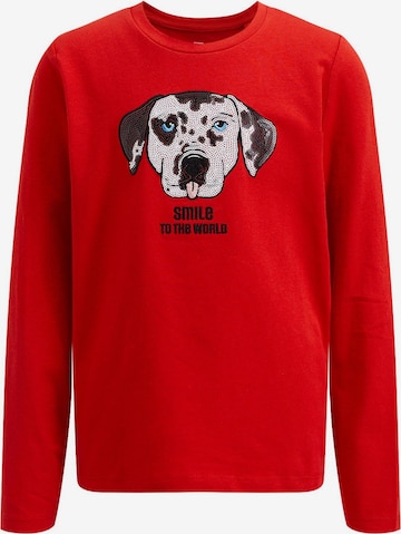 T-Shirt WE Fashion en rouge : devant