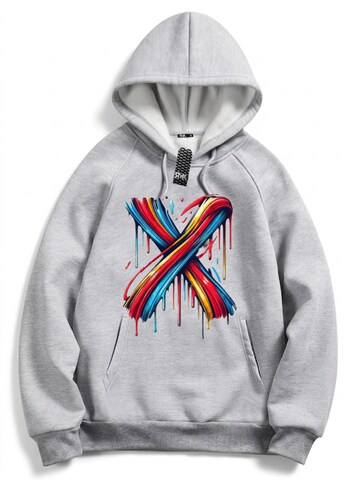 RMK Sweatshirt 'X'‌‌‌‌‌‌‌‌‌ in Grau: Vorderseite