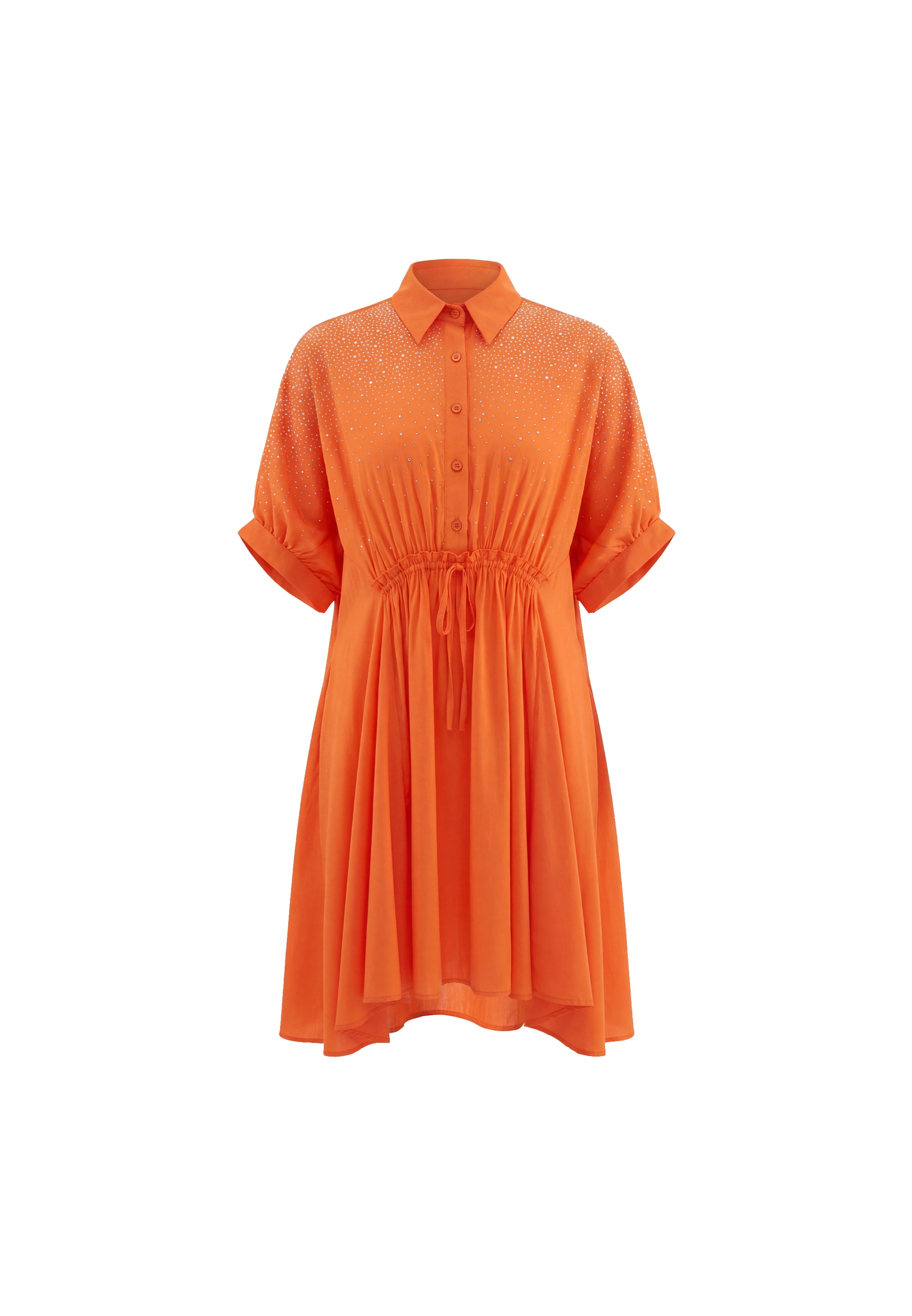 faina - Vestido camisero 'Glow' en naranja: frente