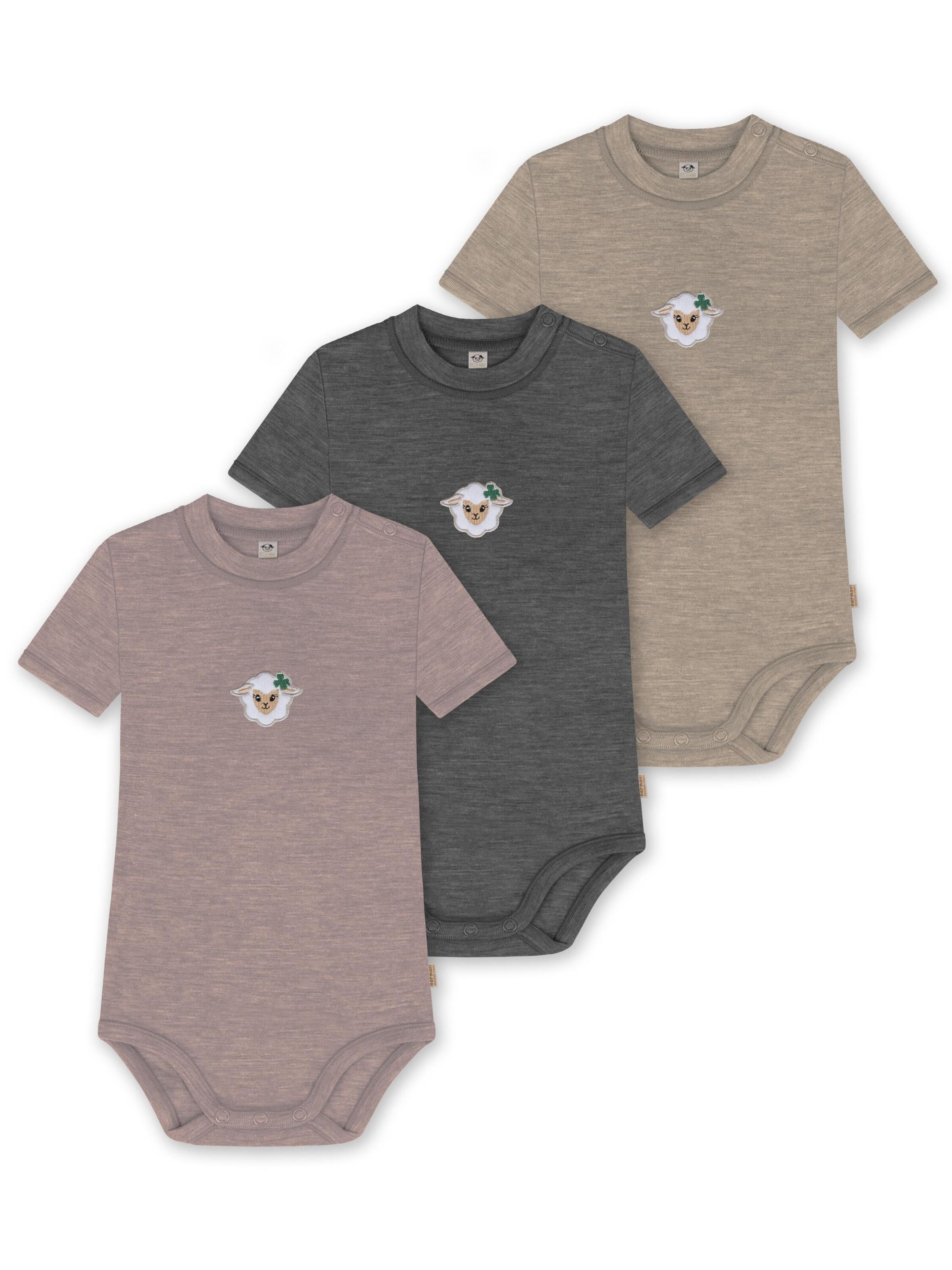 Barboteuse / body 'Tihoi' normani en beige : devant