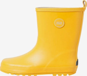 Jack & Jones Junior Rubber Boots in Yellow: front