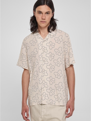 Urban Classics Regular fit Overhemd in Beige: voorkant