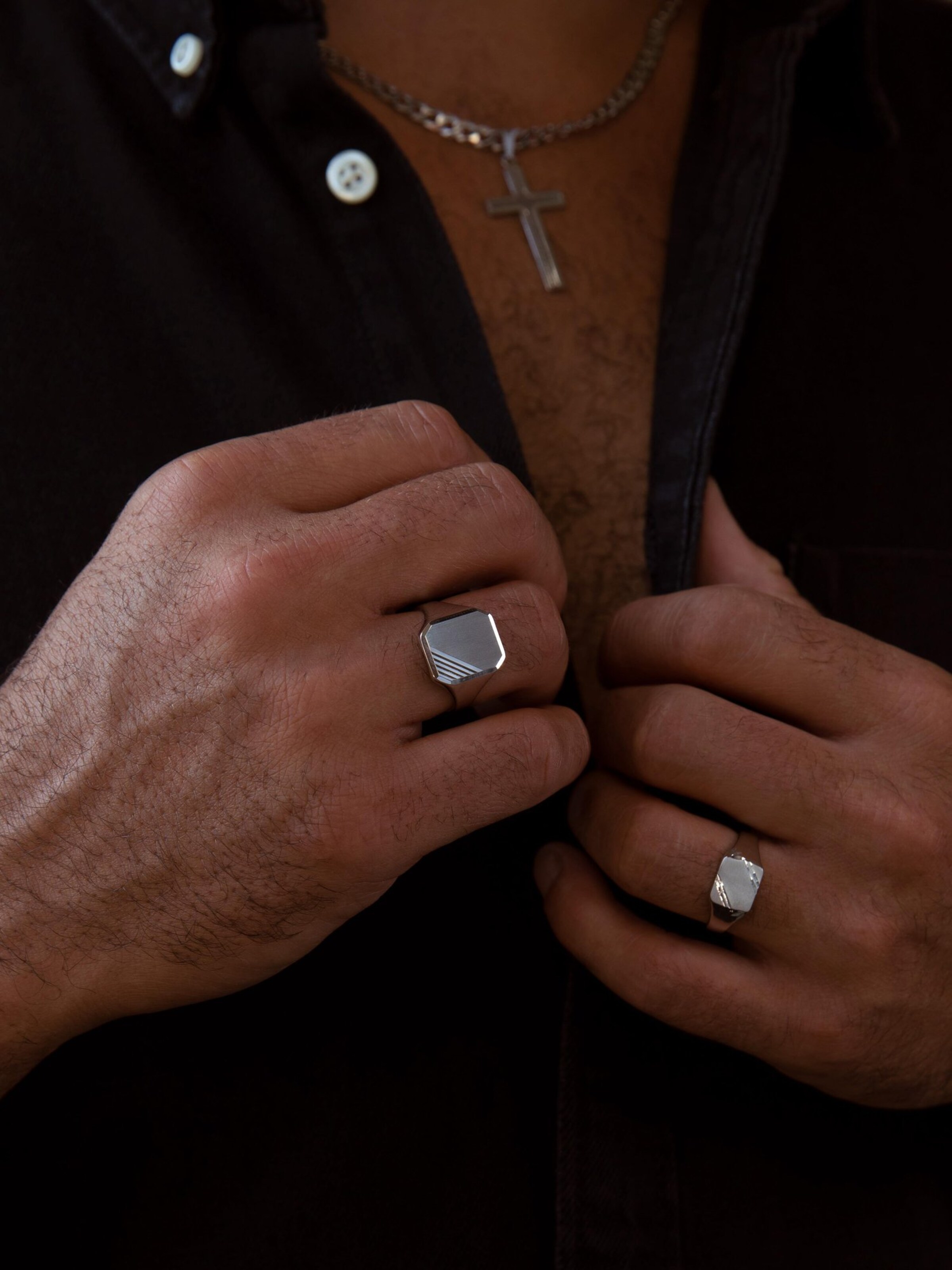 Lucardi Ring in Silver: front