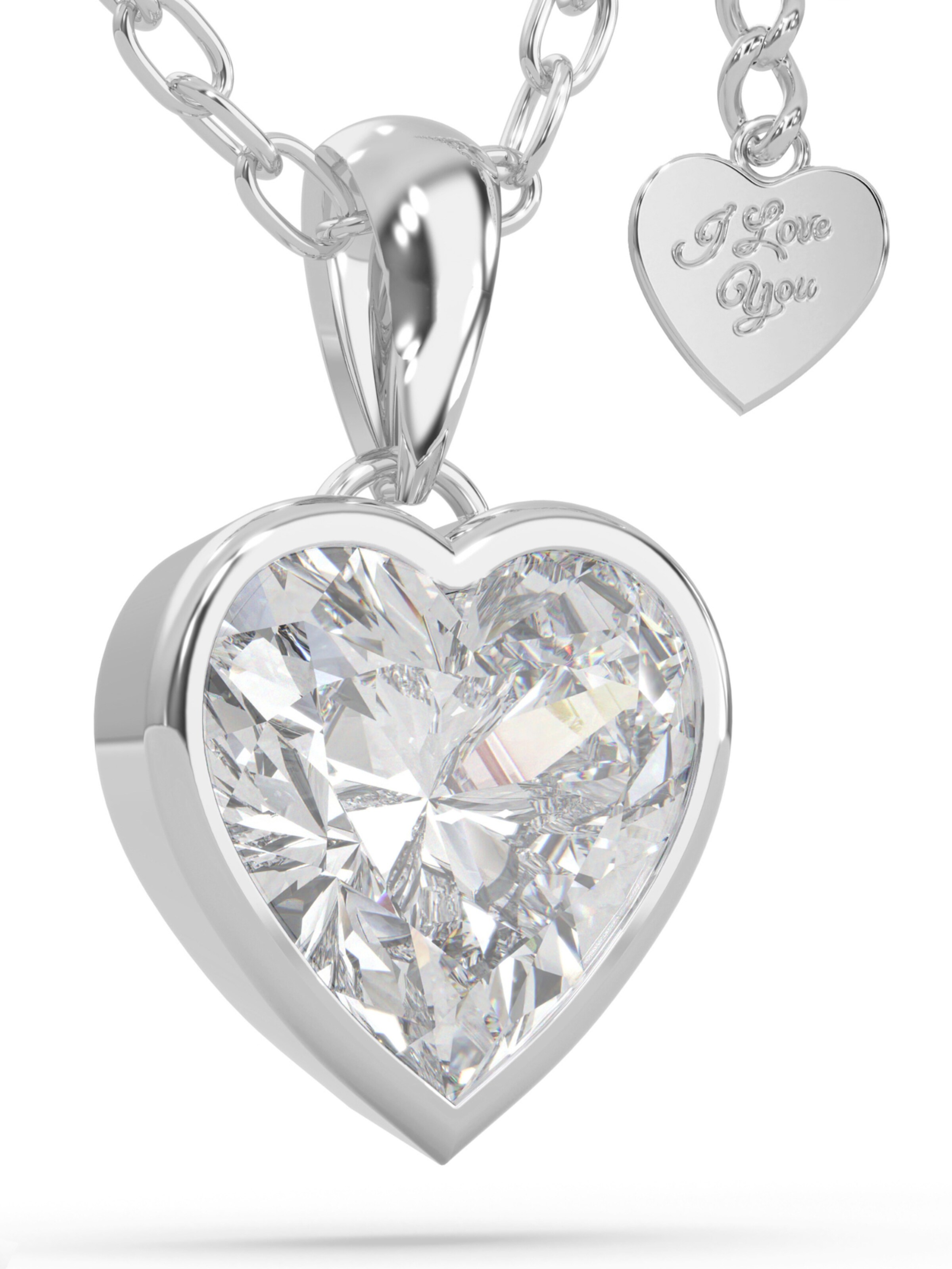 SERASAR Ketting 'Love' in Zilver: voorkant